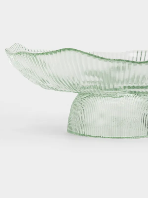 Аяқты ыдыс, 23х9 см, шыны Р, жасыл, Argos color, image-1