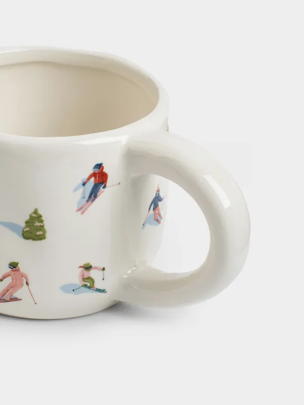 Саптыаяқ, 360 мл, керамика, ақ, Шаңғышылар, Skiers, image-2