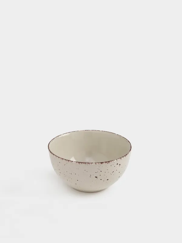 Тарелка суповая, 14х7 см, 2 шт, керамика, бежевая, в крапинку, Speckled, image-1