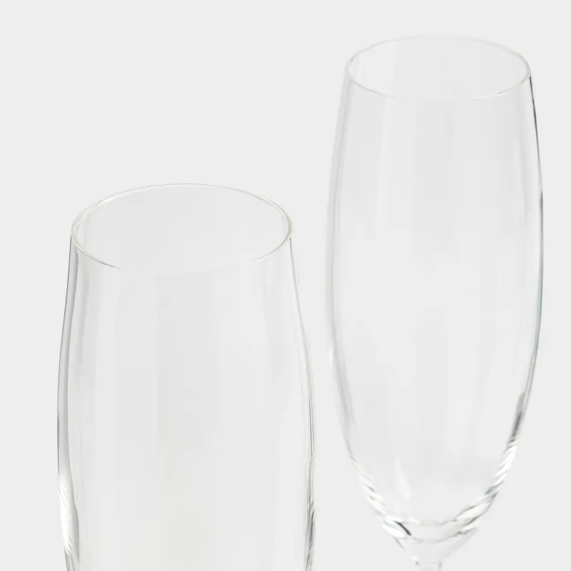 Шампан әйнегі, 180 мл, 2 дана, шыны / ринстондар, Crystal decor, image-1