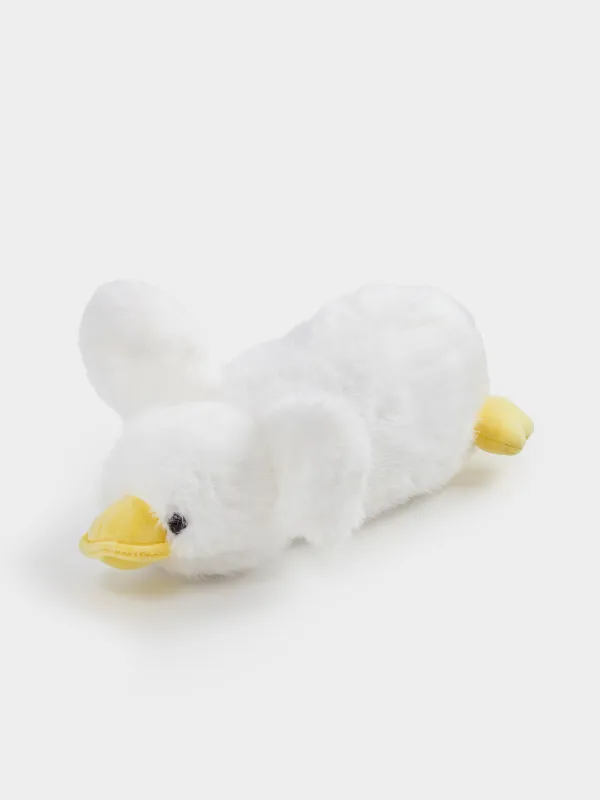 Игрушка, 29 см, мягкая, полиэстер, белая, Утенок, Duck toy, image-0