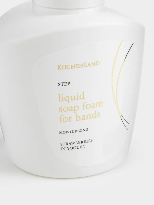 Қолға арналған сабын-көбік, 400 мл, диспенсері бар, Йогурт пен құлпынай, Step, image-2