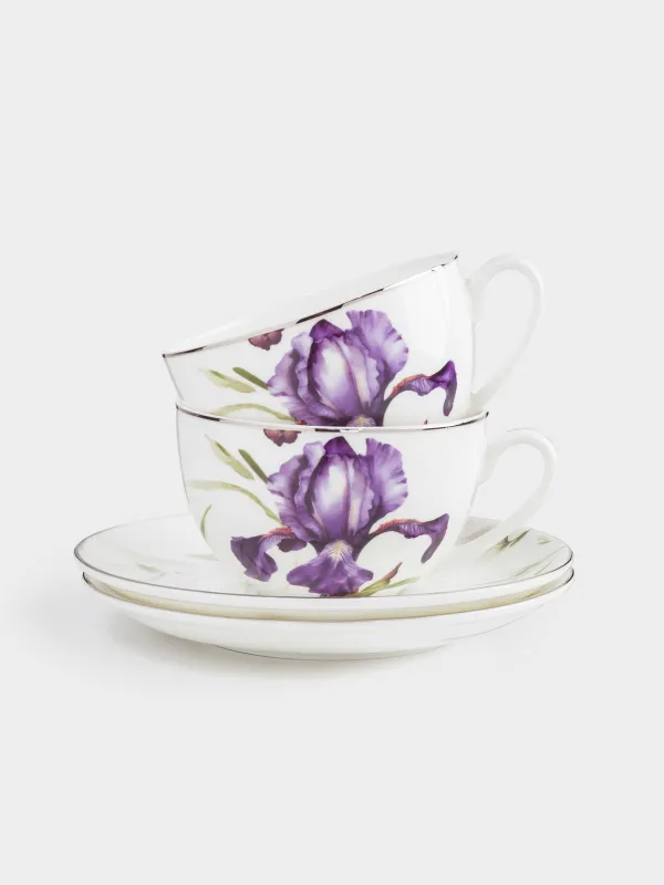 Пара чайная, на 2 персоны, 300 мл, Ирис, Antarctica Flowers, image-0