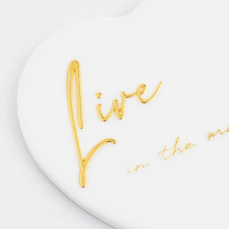 Саптыаяқ тұғыры, 11х11 см, керамика/тығын, ақ, жүрек, Scroll, image-4