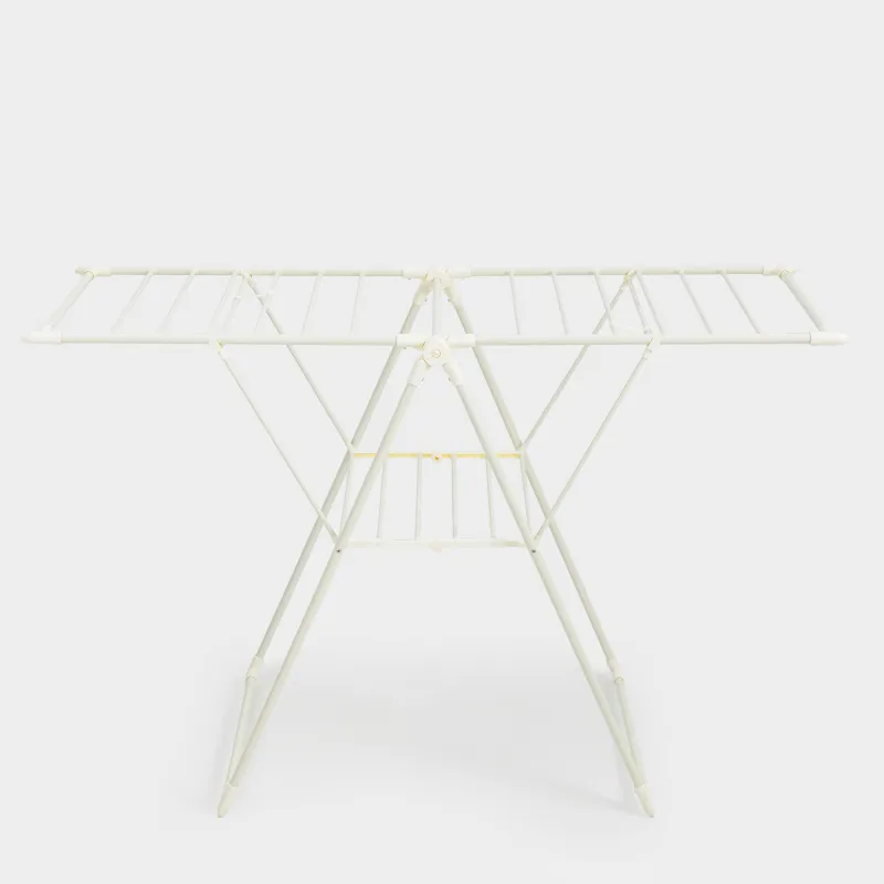 Сушилка для белья напольная, 155х57 см, раскладная, металл, бежевая, Х-форма, Compact, image-0