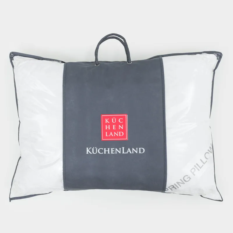 Жастық, 50х70 см, мақта/холофайбер/полистирол көбік, серіппелі жастық, image-4