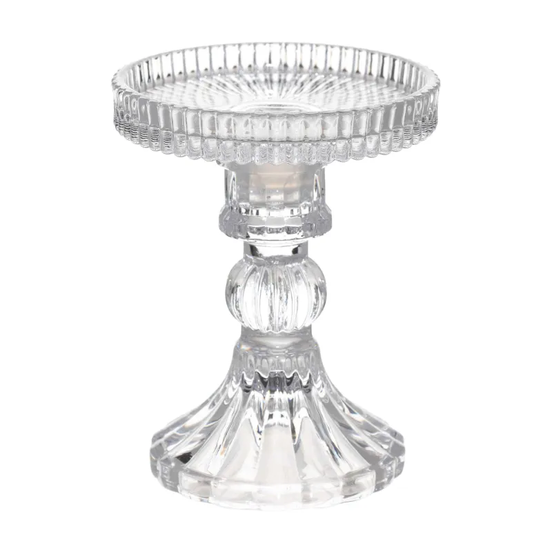 Шамдал, 12 см, цилиндрлік/жіңішке майшамға арналған, аяғы бар, жиналмалы, шыны Р, Ribby