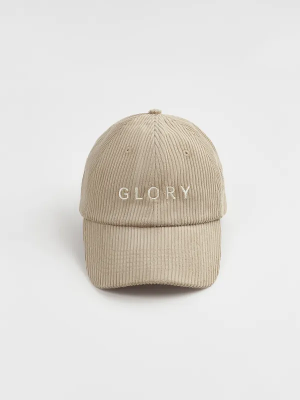 Бейсболка в рубчик, бежевая, Velvet cap