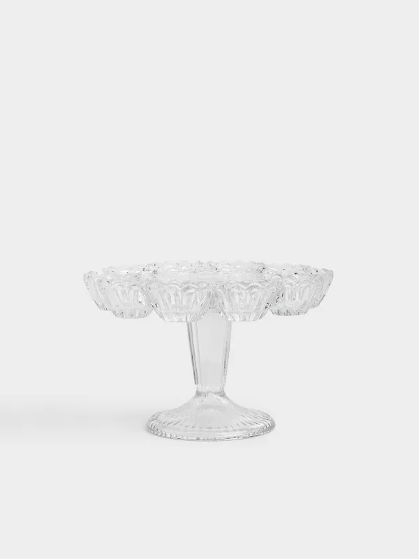 Пасха ыдысы, 22х14 см, аяқты, 10 бөлім, шыны Р, Гүл, Clear pattern, image-0