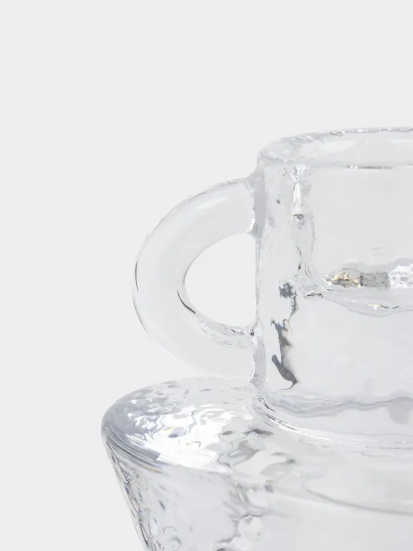 Подсвечник, 7 см, для тонкой свечи, стекло, Ripply, image-3