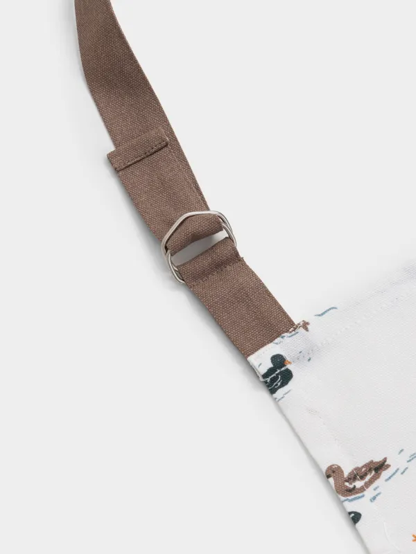 Алжапқыш, 70х85 см, мақта, сүт түстес, Үйректер, Ducks in pond, image-3