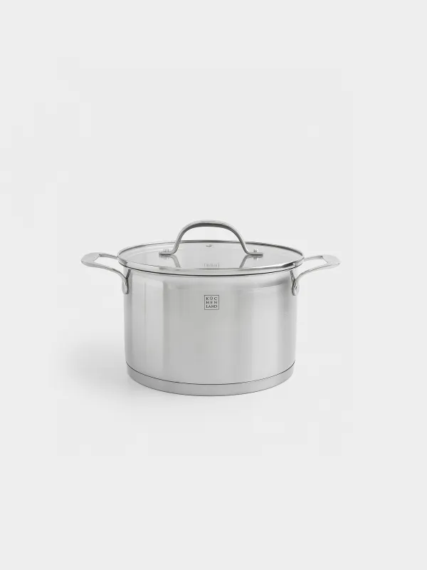 Кәстрөл, 20 см, 3,8 л, қақпағы бар, Silver Stone, image-0