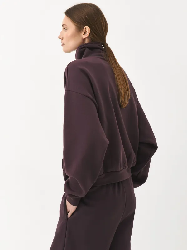 Әйелдер толстовкасы, өлшемі XS, сыдырмасы бар, мақта/полиэстер, қою қызыл, Leonie, image-4