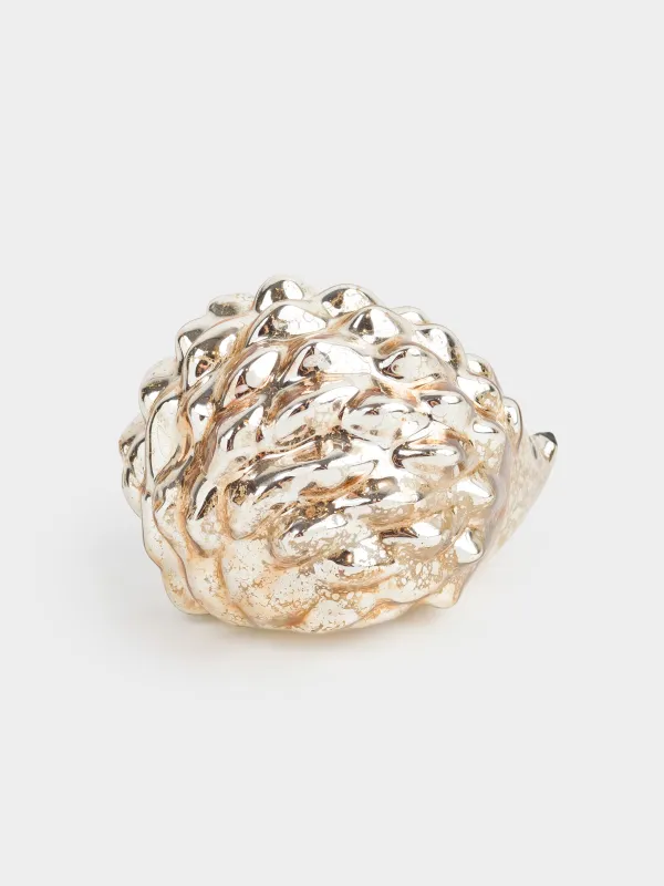 Мүсінше, жарықтандырылған, 11 см, шыны, шампан, Кірпі, Patina, image-3