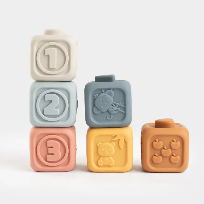 Ойыншық-сұрыптаушы, 6х6 см, 6 зат, дамытушы, ПВХ, түрлі-түсті, текшелер, Kiddy, image-1