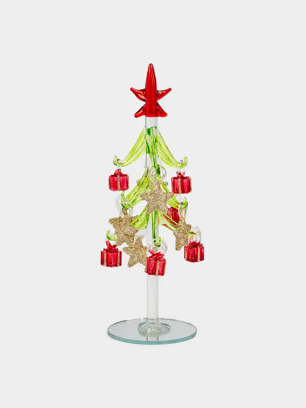 Мүсінше, 20 см, салпыншақтары бар, шыны, Ойыншықтары бар шырша, Christmas vitreous, image-0