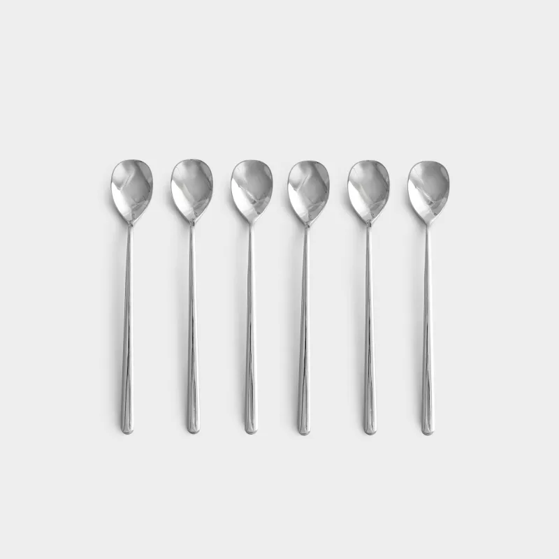 Шай қасық, 6 дана, ұзын сапты, болат, Toscana