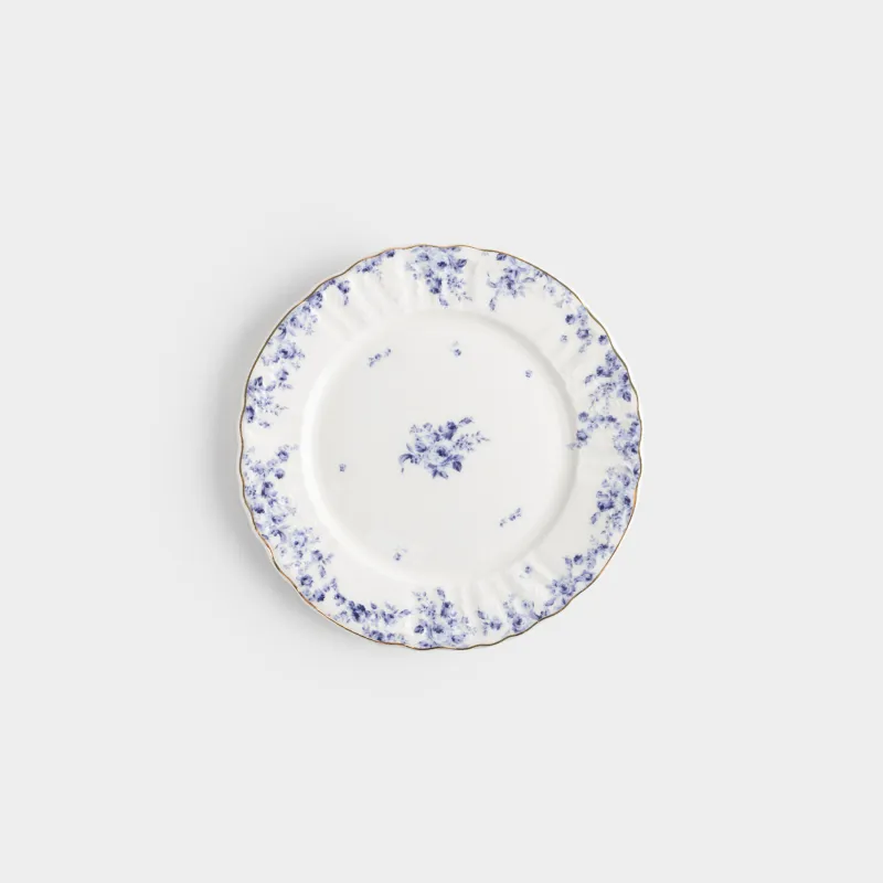 Тіскебасар тәрелкесі, 20 см, фарфор F, ақ, алтын жиектері бар, Гжель гүлдері, Tradition Easter