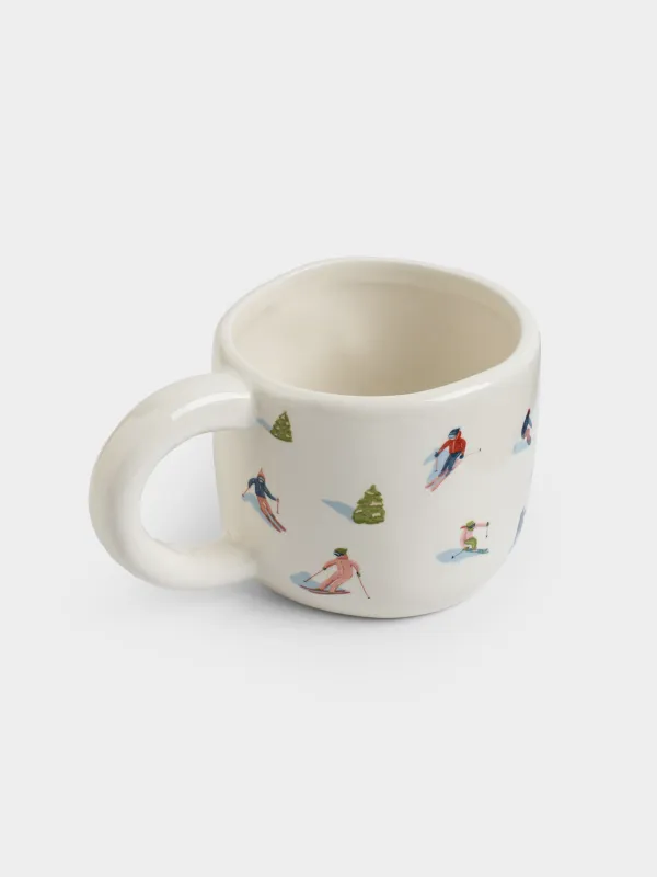 Саптыаяқ, 360 мл, керамика, ақ, Шаңғышылар, Skiers, image-1