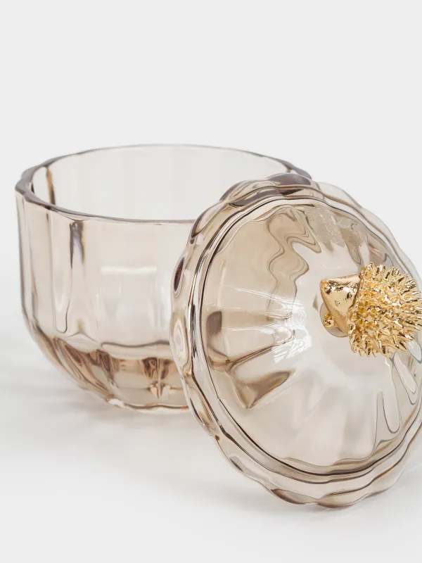 Сақтау ыдысы, 8х9 см, 180 мл, шыны Р/металл, Алтын кірпі, Alid, image-1