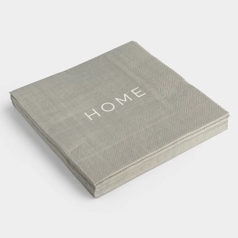 Қағаз майлықтар, 33х33 см, 20 дана, шаршы, сұр, Home, Scroll, image-1