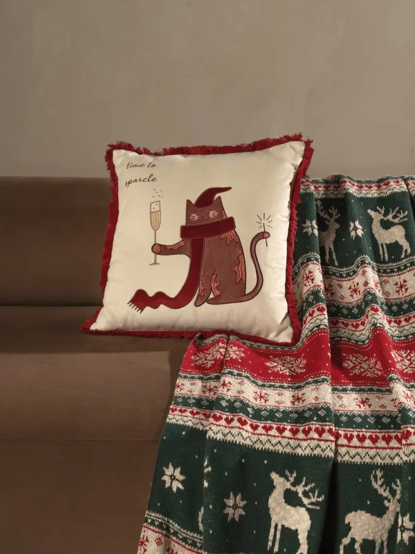 Плед, 130х170 см, хлопок, молочно-коричневый, Скандинавские узоры, Lapland print, image-5