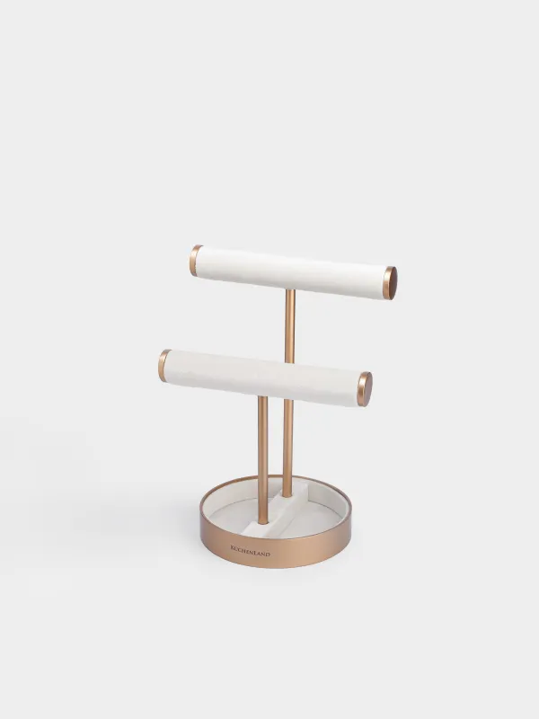 Сағат пен әшекей ұстағыш, 21х30 см, ағаш/барқыт, сарғылт, Fantastic gold, image-1