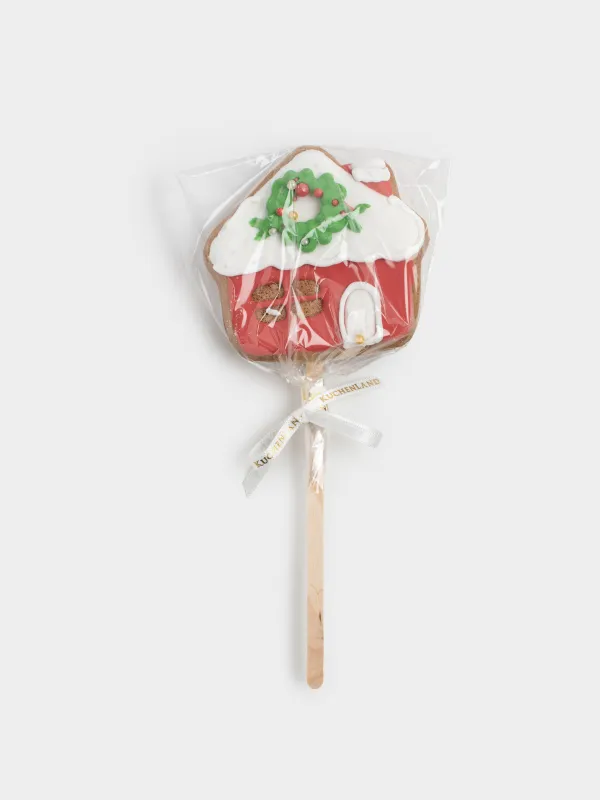 Пряник, 40 гр, глазурленген, шоколадты, таяқшада, қызыл, Үй, Prani, image-4