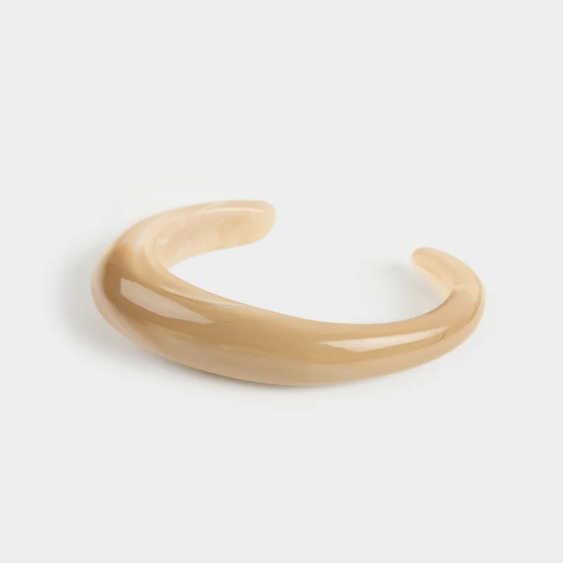 Браслет, 8 см, смола, коричневый, Mineral, image-3