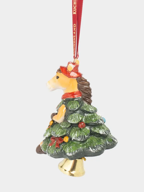 Шырша ойыншығы, 10 см, полирезин, түс, Қоңырауы бар ат, Figure christmas, image-0