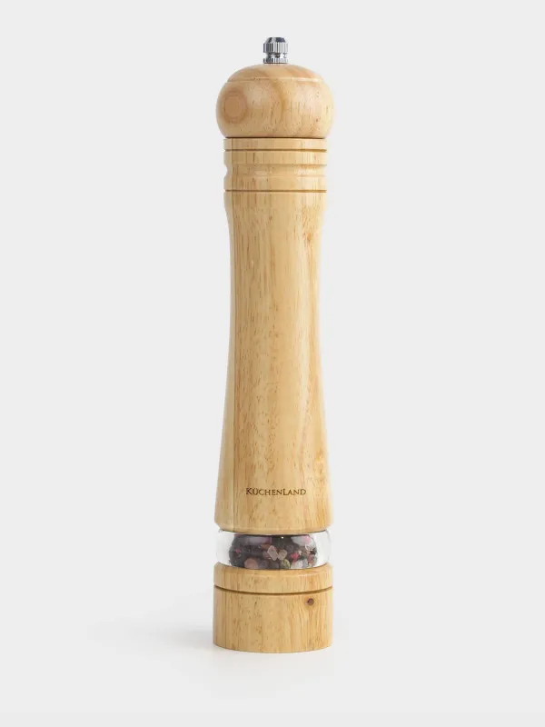 Дәмдеуіш диірмені, 26 см, механикалық, ағаш/акрил, қызғылт тұз/3 бұрыш, Seasoning, image-0