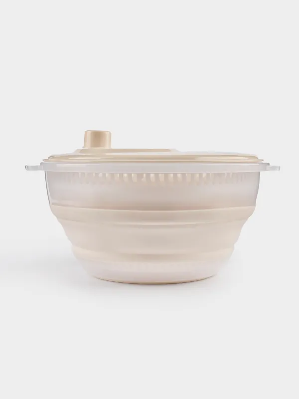 Көкөніске арналған кептіргіш, 30 см, механикалық, жиналмалы, пластик/резеңке, сұр-сарғылт қоңыр, Foldaway, image-1