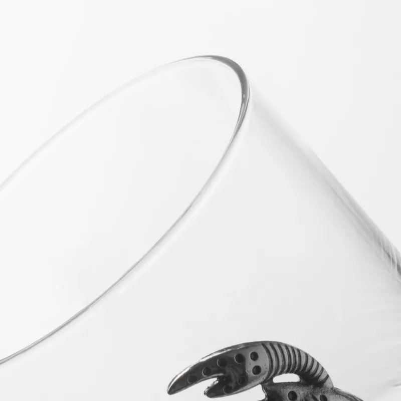 Стакан для виски, 10 см, 340 мл, стекло/металл, серебристый, Скорпион, Zodiac, image-3