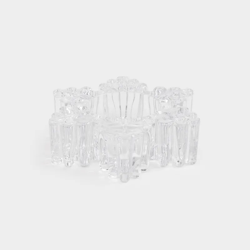 Подсвечник, 11 см, для чайной свечи, стекло, Снежинка, Snowfall, image-2