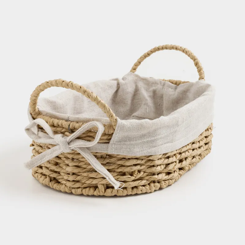 Корзина для хлеба, 25х16 см, плетеная, с ручками, целлюлоза/хлопок, овальная, Braided, image-3