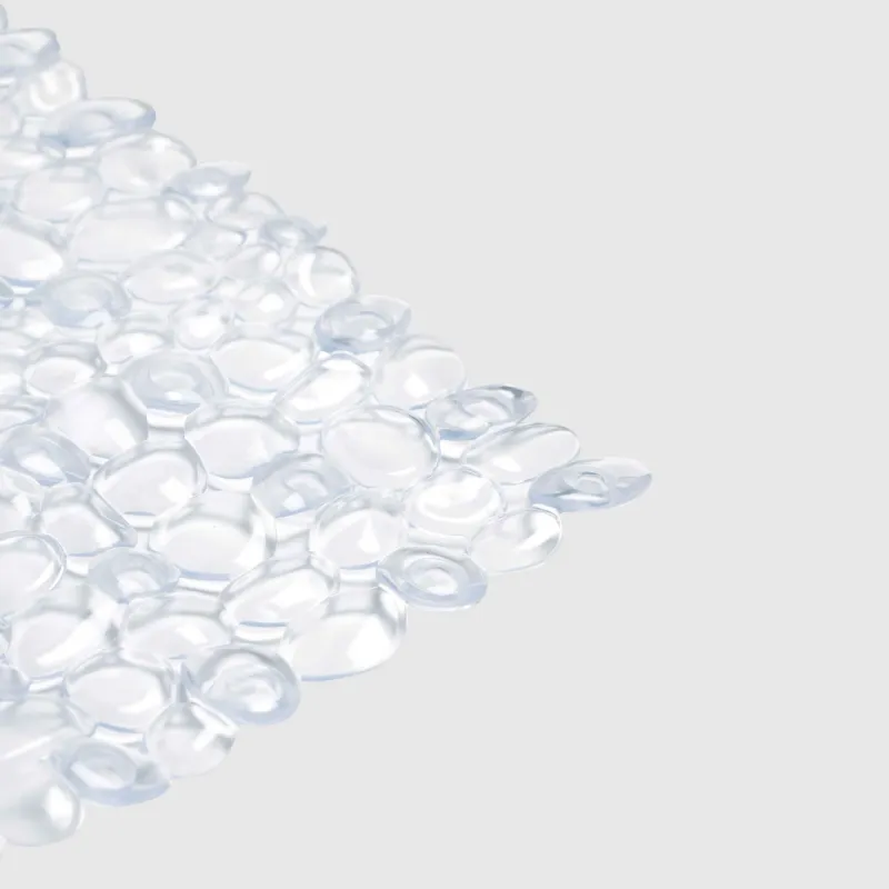 Коврик для ванны/душа, 35х70 см, на присосках, ПВХ, прямоугольный, белый, Камни, Pebble, image-2