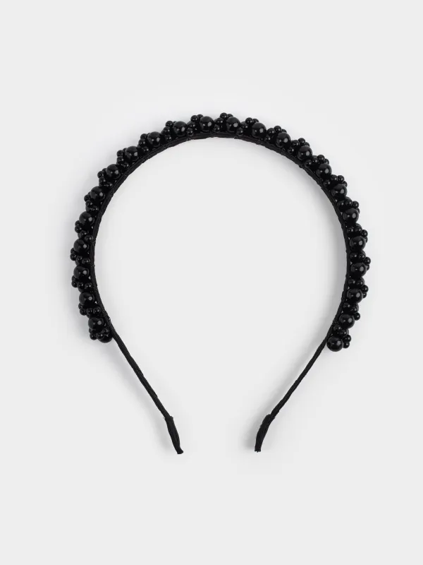 Тоғыншақ, 13х16 см, пластик/металл, қара, моншақтар, Hairstyle, image-0