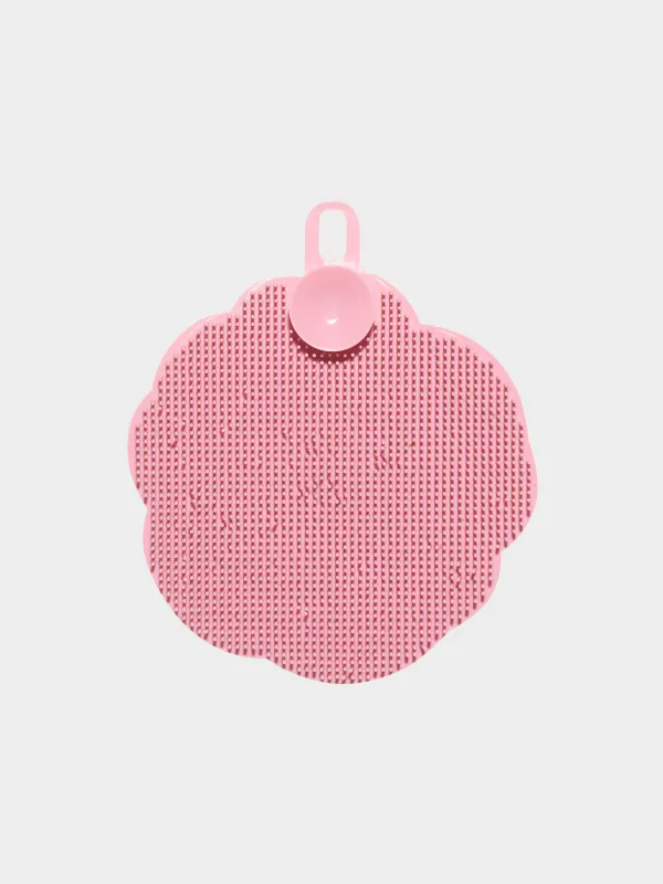 Ыдыс жууға арналған губка, 13 см, силикон, ұнтақ, Раушан, Manny, image-1