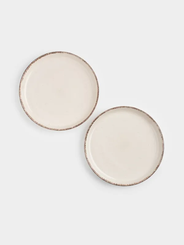 Тарелка закусочная, 19 см, 2 шт, каменная керамика, бежевая, в крапинку, Speckled glaze, image-6