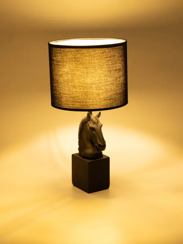 Үстел шамы, 44 см, полирезин/полиэстер, қара, Жылқы, Horse black, image-6