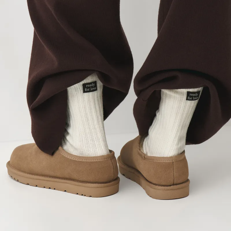 Носки женские, с нашивкой, молочные, Acrylic warm