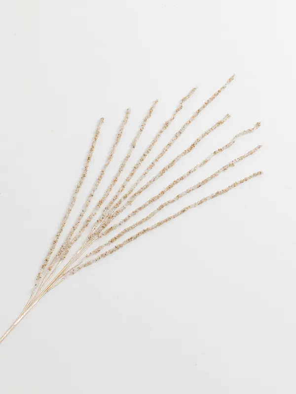 Сәндік бұтақ, 73 см, пластик/металл, Мұзды алтын шыбықтар, Crystal decor, image-3