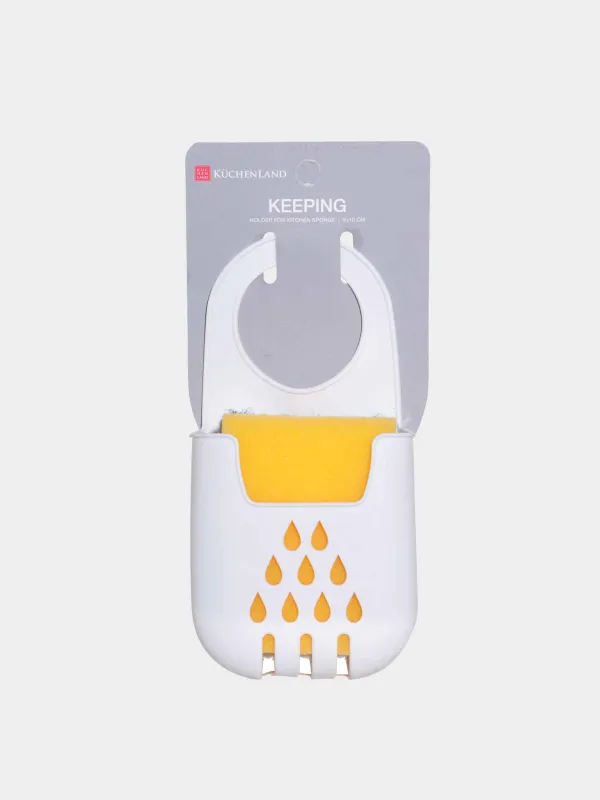 Держатель для кухонной губки, подвесной, с губкой, Капли, Keeping, image-3