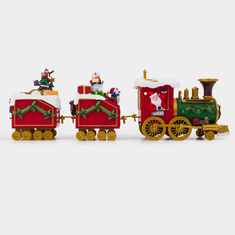 Ойыншық теміржол, М, музыкалық, жарықтандырылған, Қызыл пойыз, Game rail, image-3