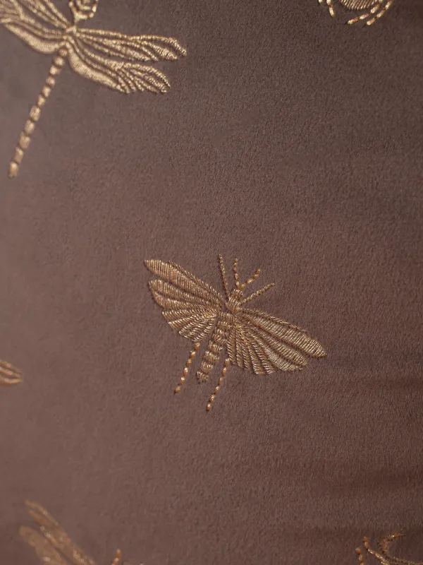 Сәндік жастық, 45х45 см, барқыт, қоңыр, Қоңыздар, Bugs, image-5