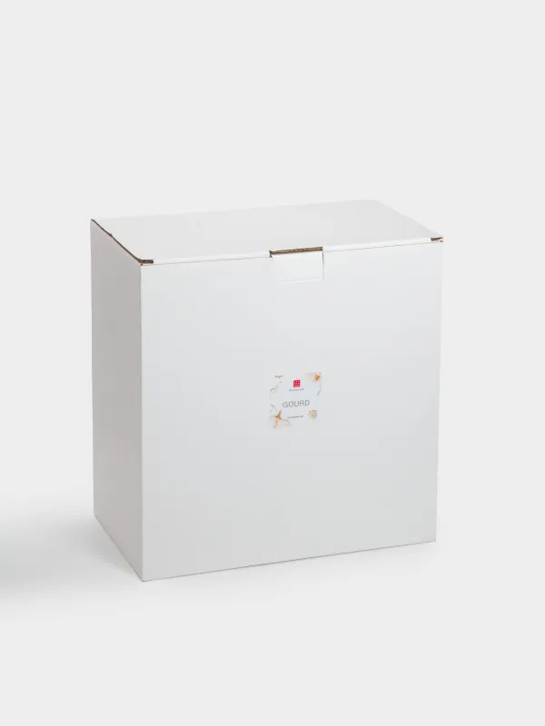 Форма для запекания, 26х14 см, с крышкой, керамика, молочно-золотистая, Тыква с листом, Gourd, image-6