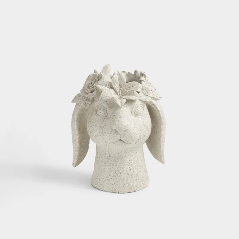 Ваза декоративная, 22 см, Кролик в цветах, Flora Easter