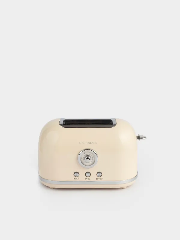 Тостер электрический, 685-815 Вт, 6 режимов, сталь/пластик, бежевый, Vintage kitchen, image-0