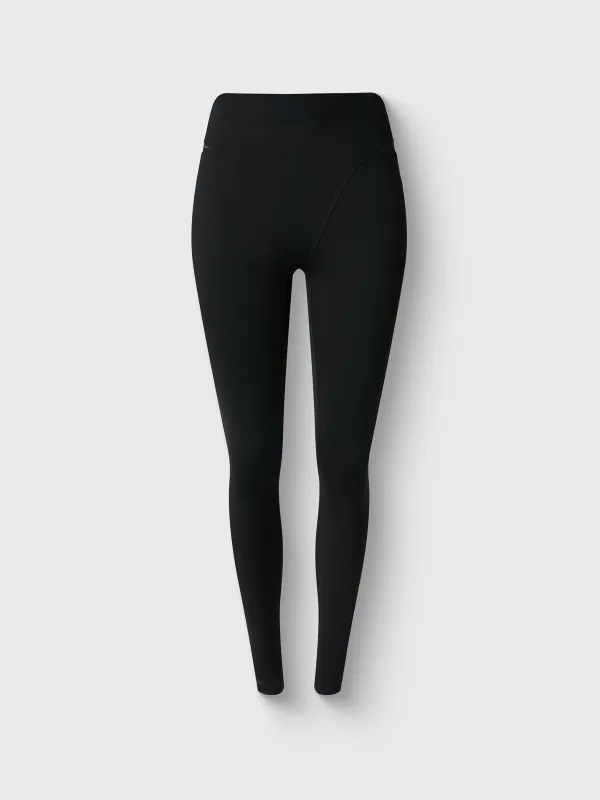 Легинсы женские, спортивные, р. XS, нейлон/эластан/спандекс, черные, Cinthia, image-5