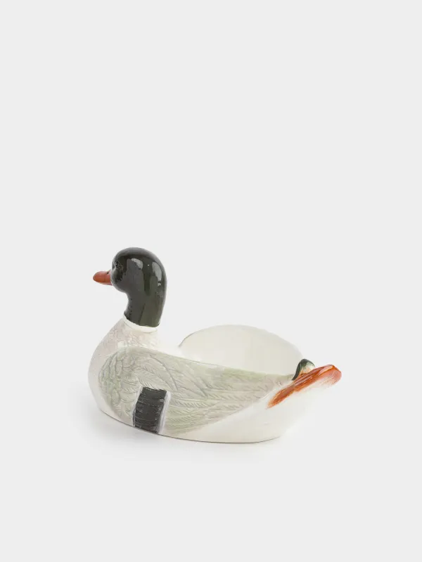 Ыдыс, терең, 33х19х18 см, керамика, жасыл-ақ, Үйрек, Duck, image-3